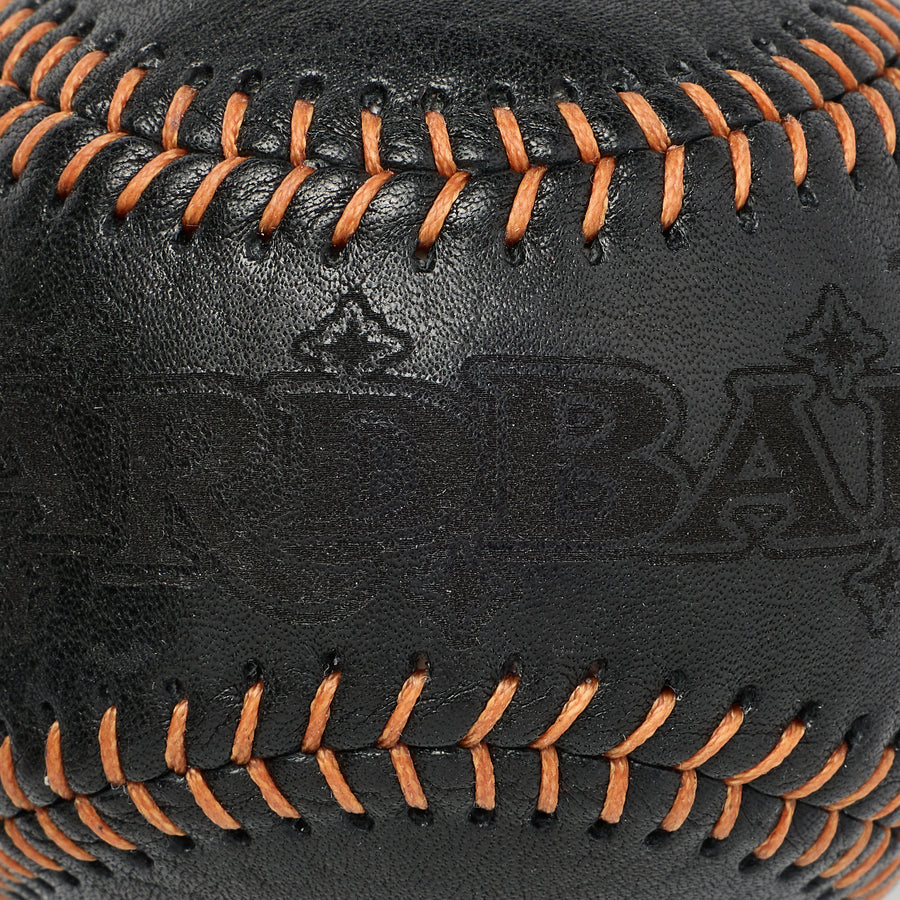 The logo, black on black