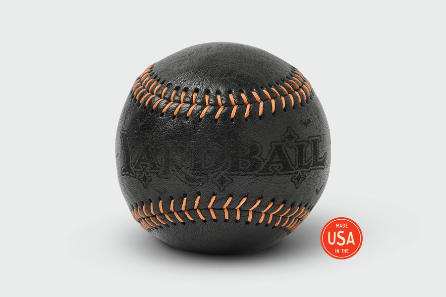 Spirit Yardball LPR #20, black leather with orange stitching