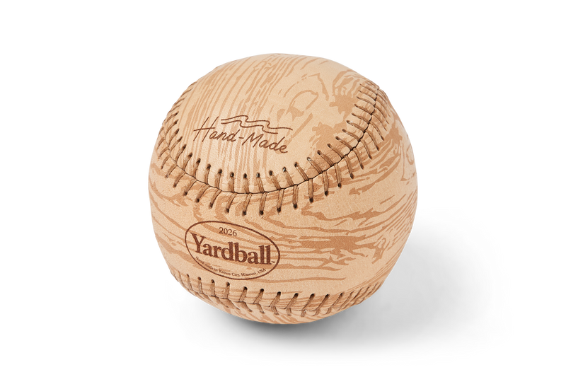 Woody Yardball, leather embossed with wood grain